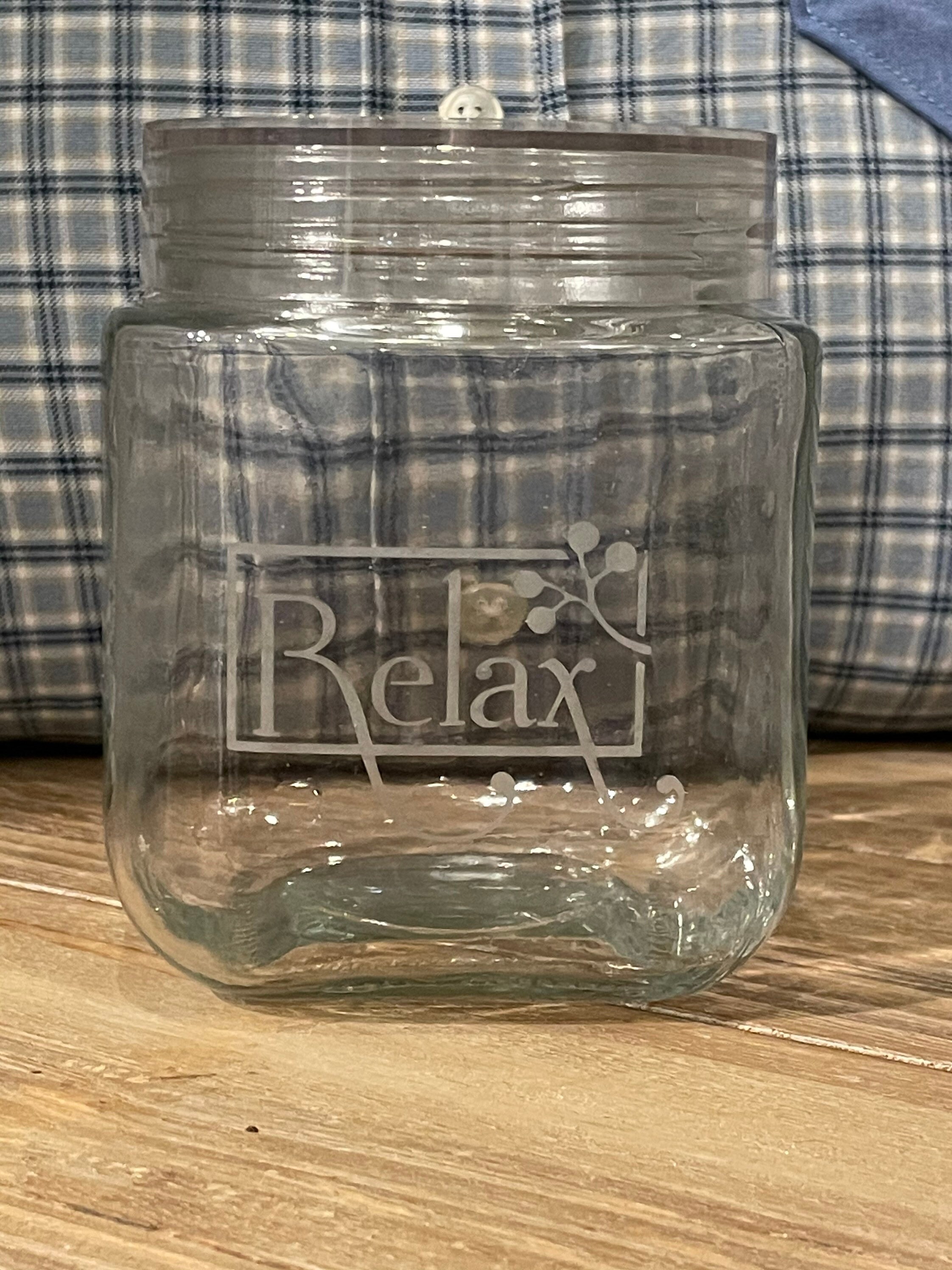 Etched Glass Jars / Etched Jars Etsy