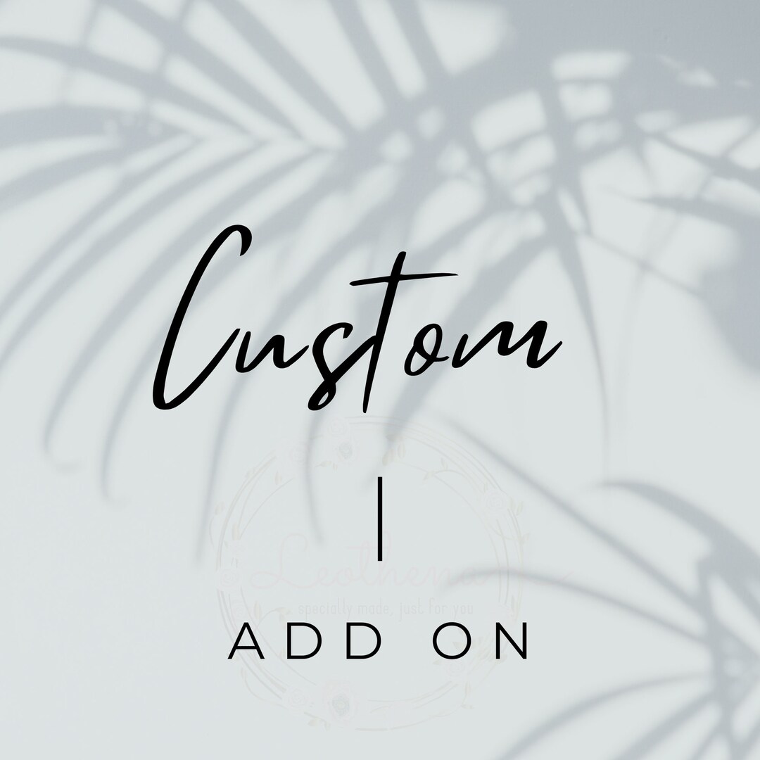 Custom Add-on - Etsy