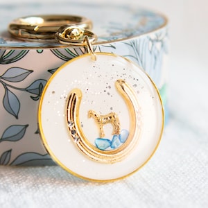 Horse & Horseshoe Keychain: Horse Lovers Bag Charm