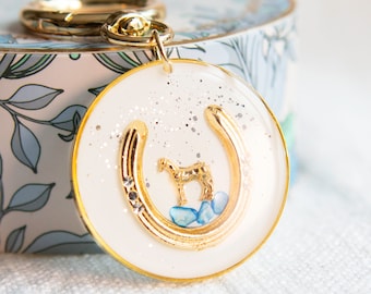 Horse & Horseshoe Keychain: Horse Lovers Bag Charm
