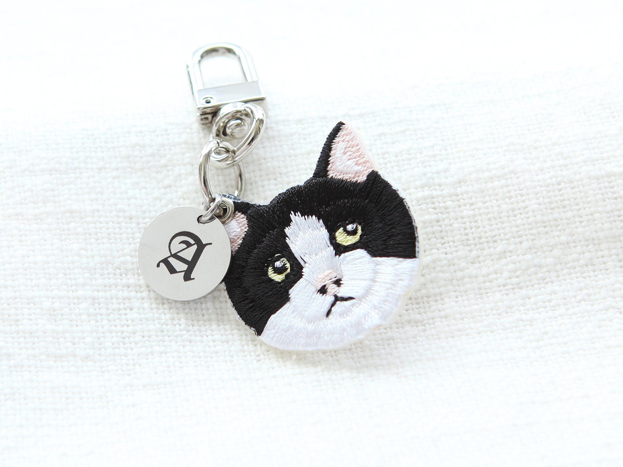 Cute Cat Key Ring Kitten Embroidery Patch Key ring Etsy