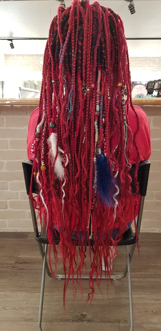 double ended dread extensions red