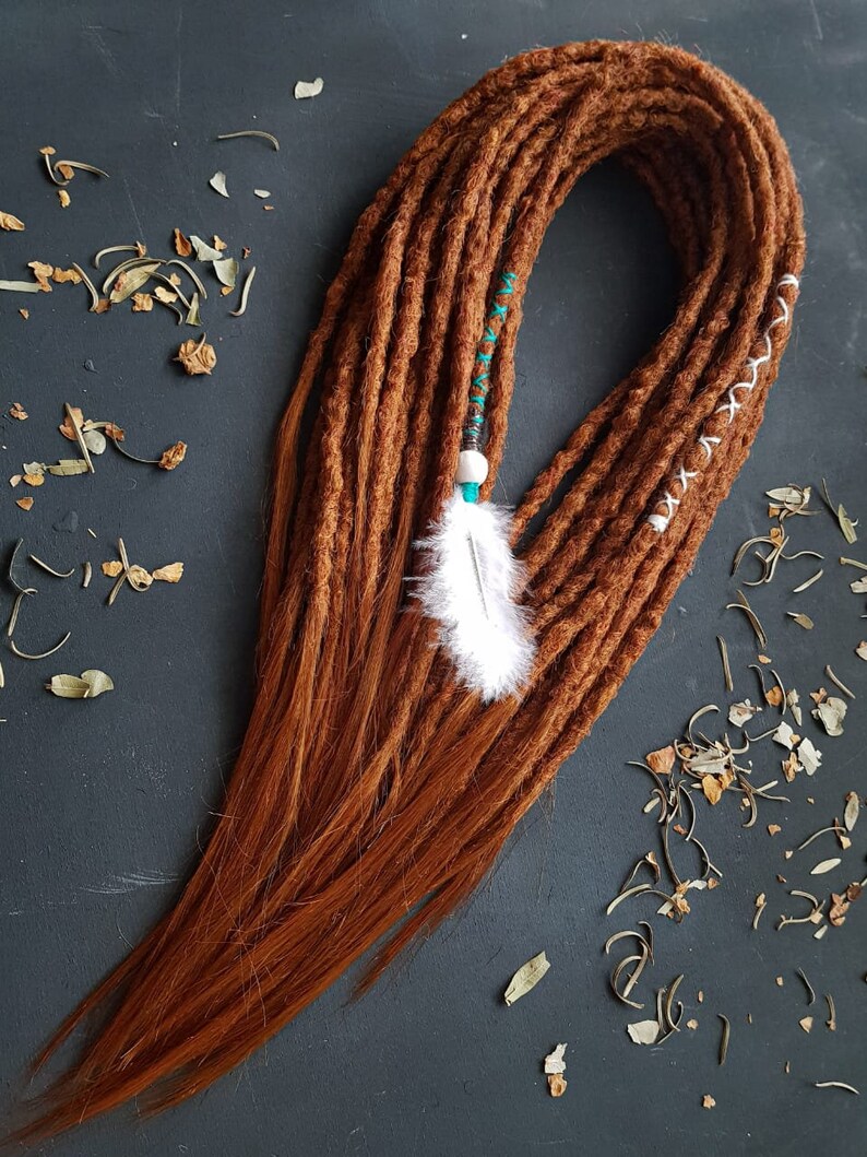 Ginger Dreadlocks Double Ended Synthetic Dreads Thin Dreads DE Etsy