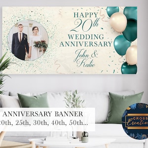 Gepersonaliseerde bruiloft verjaardag banner, aangepaste banner, gepersonaliseerde teken, verjaardag decoraties, verjaardag teken, partij decor