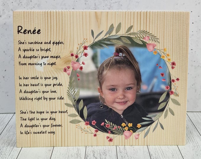 Personalised Photo Block - Wooden - Keepsake