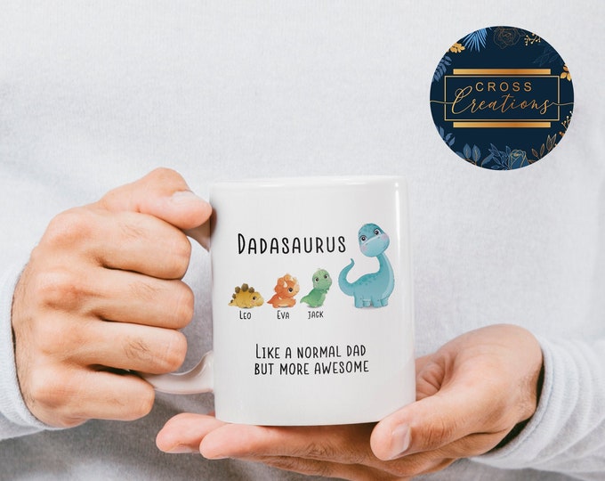 Personalized Dadasaurus Mug | Dad Christmas Gift