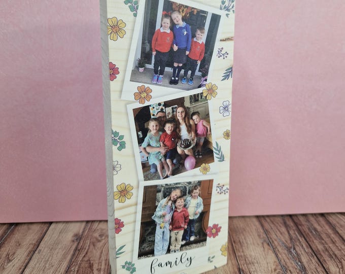 Photo Collage Photo Block - Wooden - Keepsake – Personalised