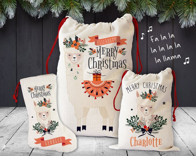 Llama - Santa Sack | Stocking | Personalised