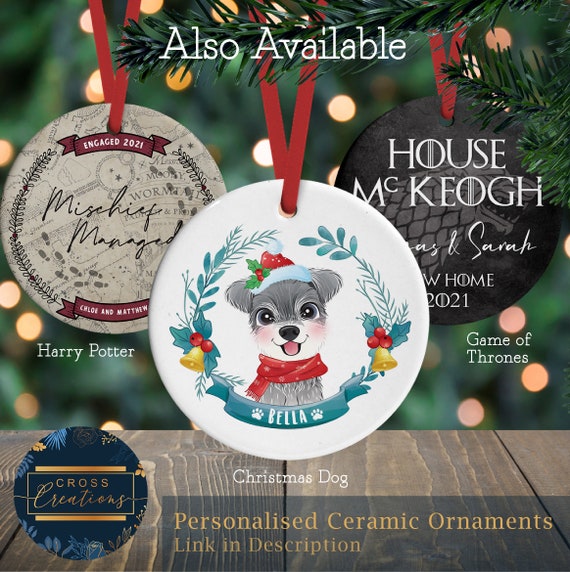 Holiday, Harry Potter Ornament Christmas Ceramic Circle Ornament 4