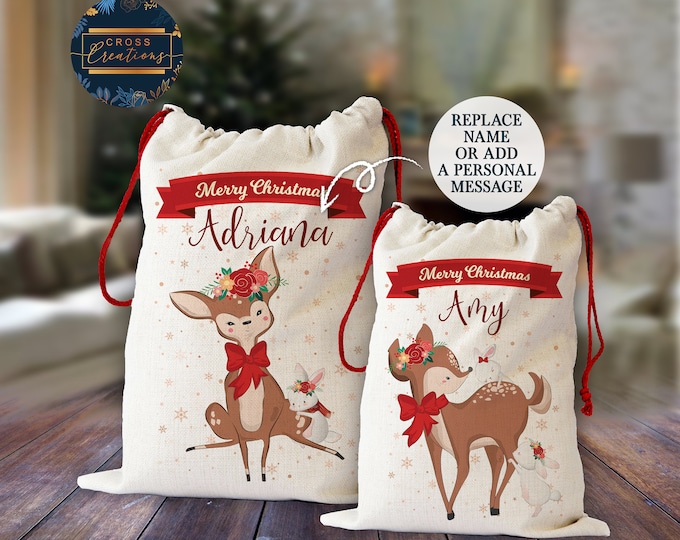 Santa Sack | Large & Small | Reindeer