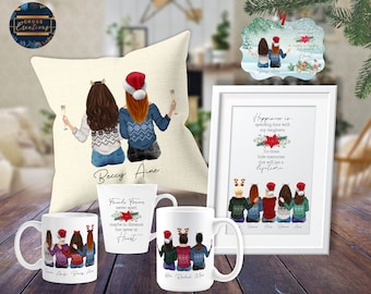Christmas - Best Friend - Besties - Friendship - Sister - Daughter - Mum - Mother | Mug | Pillow | Framed Print | Christmas Ornament