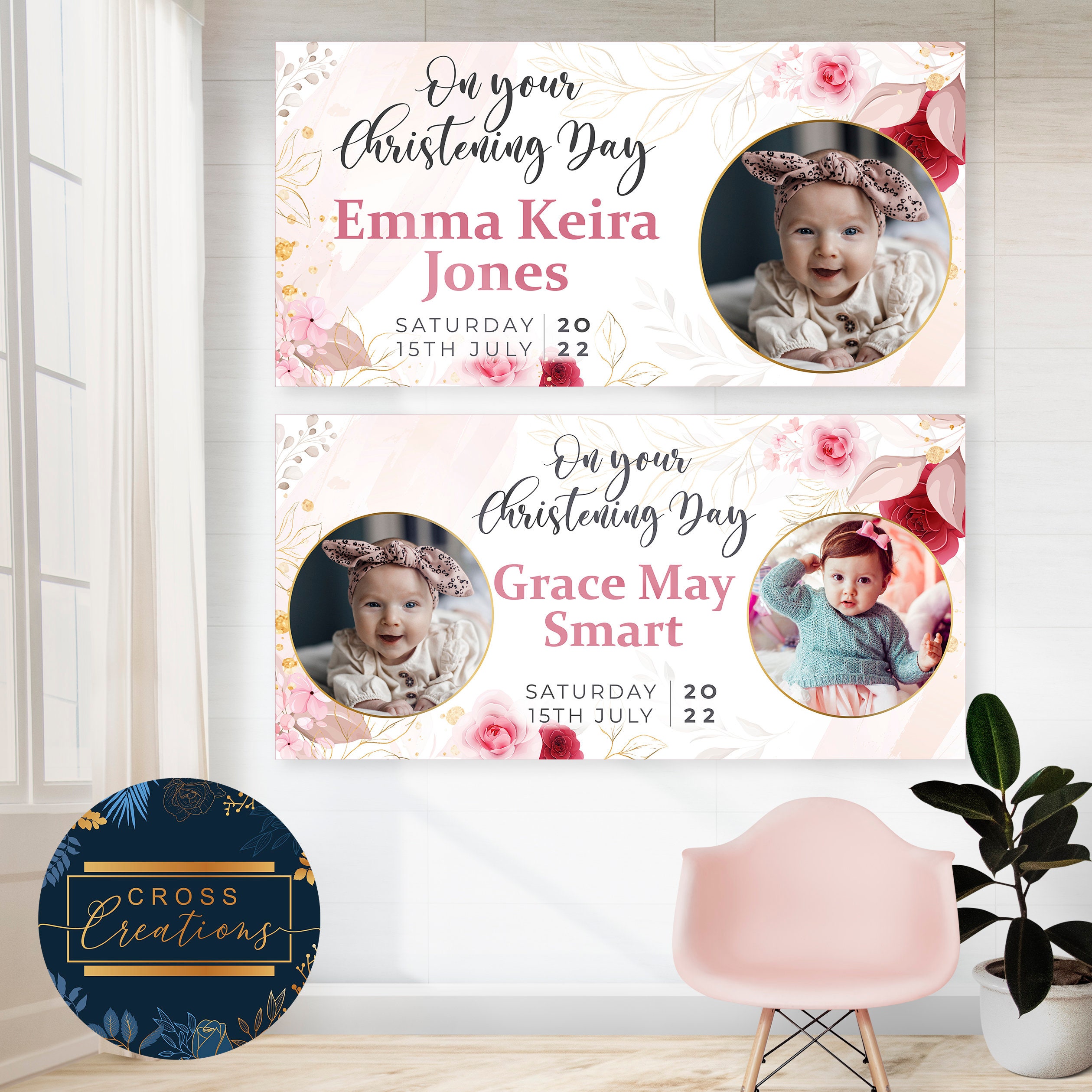 Amazing Christening Banner Template Free