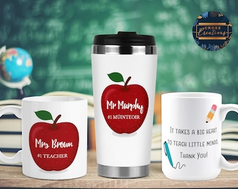 Personalized #1 Teacher Mug | Irish, Travel, Latte