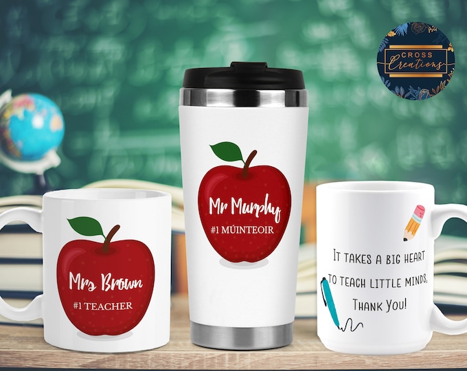 Personalized #1 Teacher Mug | Irish, Travel, Latte