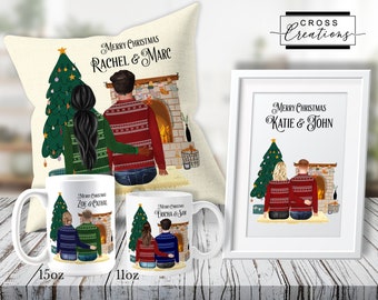 Personalised Christmas Portrait | Mug | Pillow | Framed Print