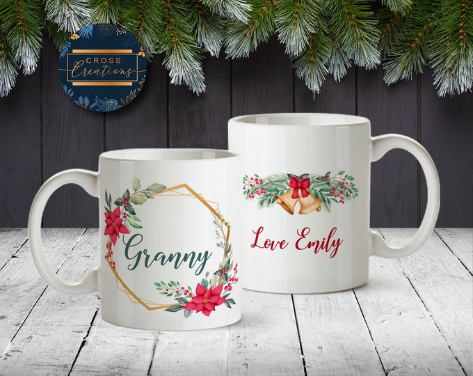 Christmas Wreath Monogram - Mug | Personalised