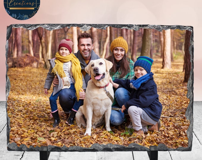 Personalised Photo Gift Slates (Includes Stand and Gift Box)