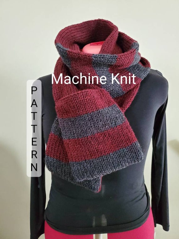 Pocket Scarf Addi Knitting Machine Pattern Sentro Circular