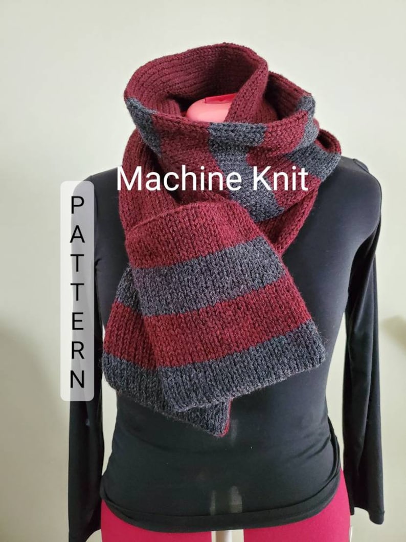 Pocket Scarf Addi Knitting Machine Pattern Sentro Circular Etsy
