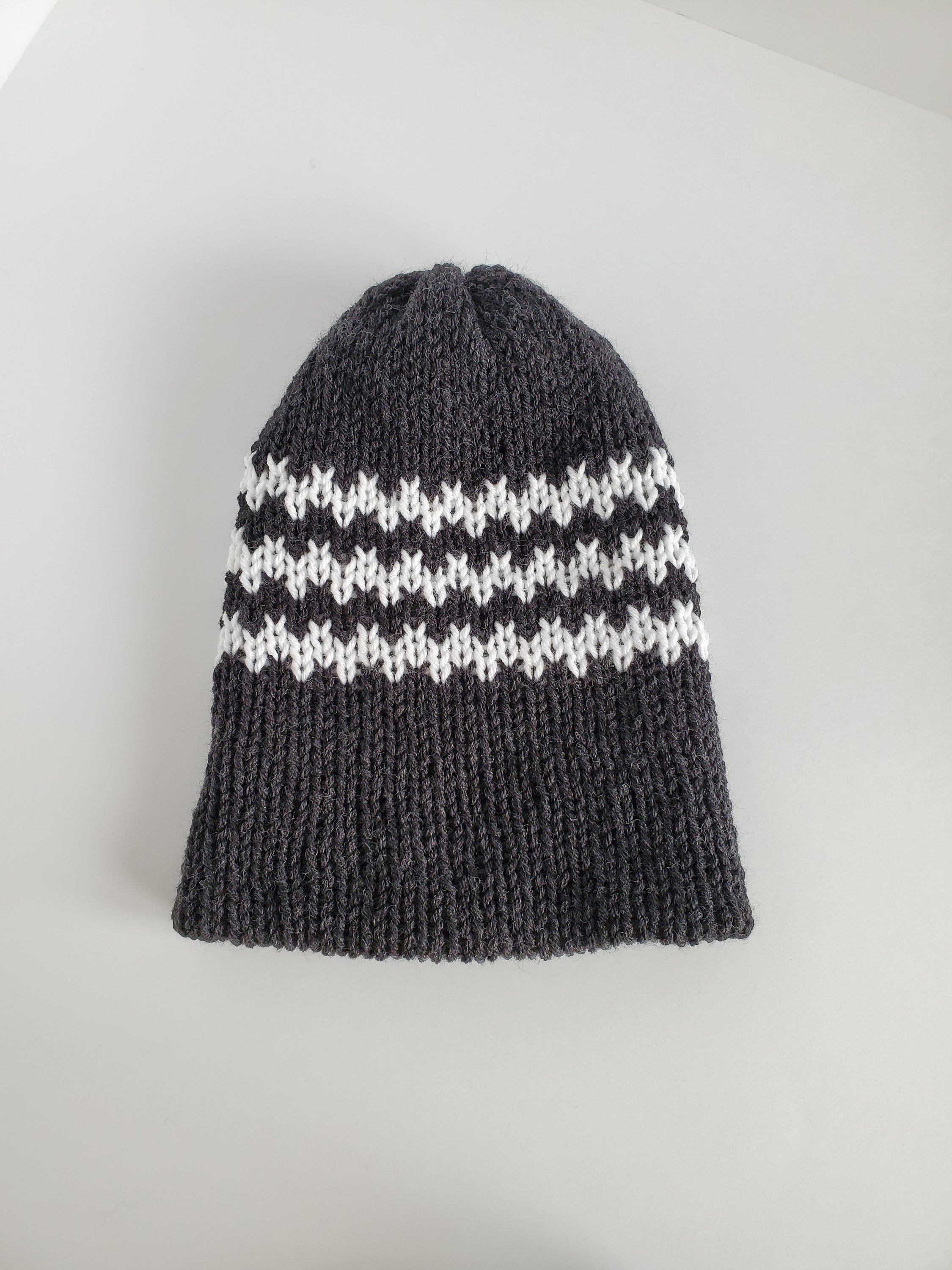 Addi Zig Zag Hat PDF Machine-knitting PATTERN Child and Adult Hat