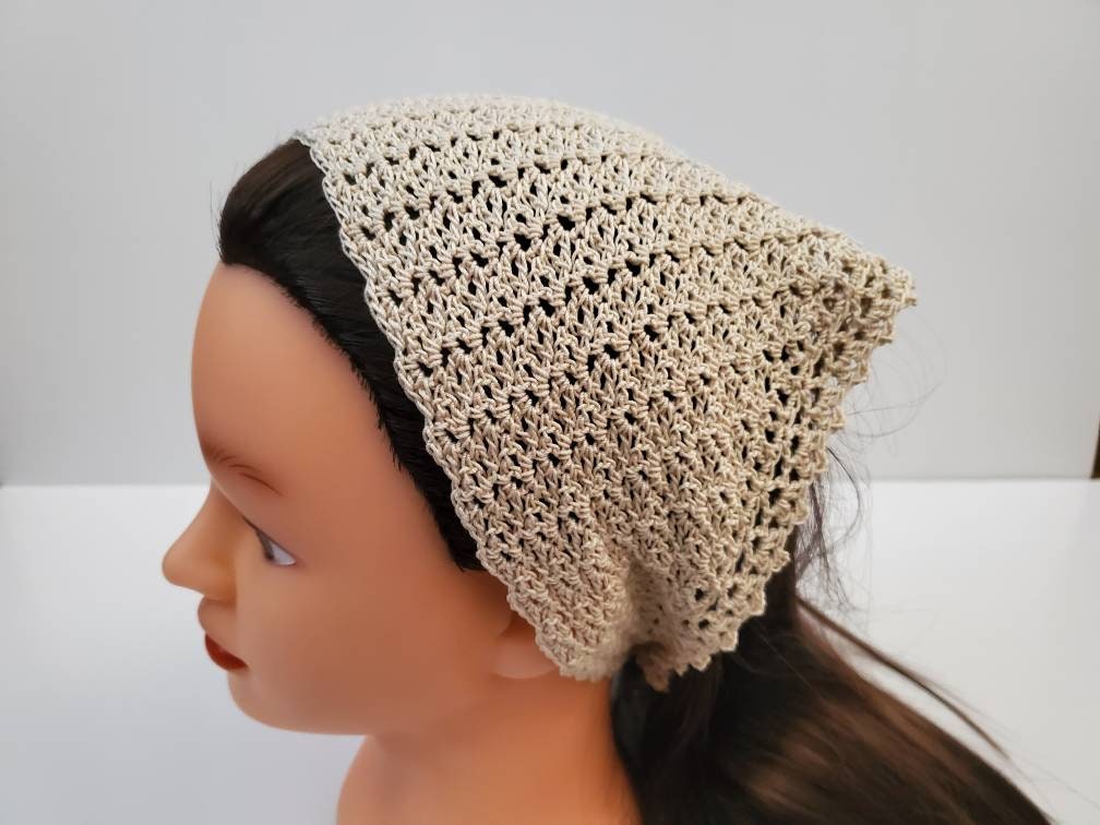 Summer Lace Skull Cap | Fitted Crochet Beanie | Summer Hat