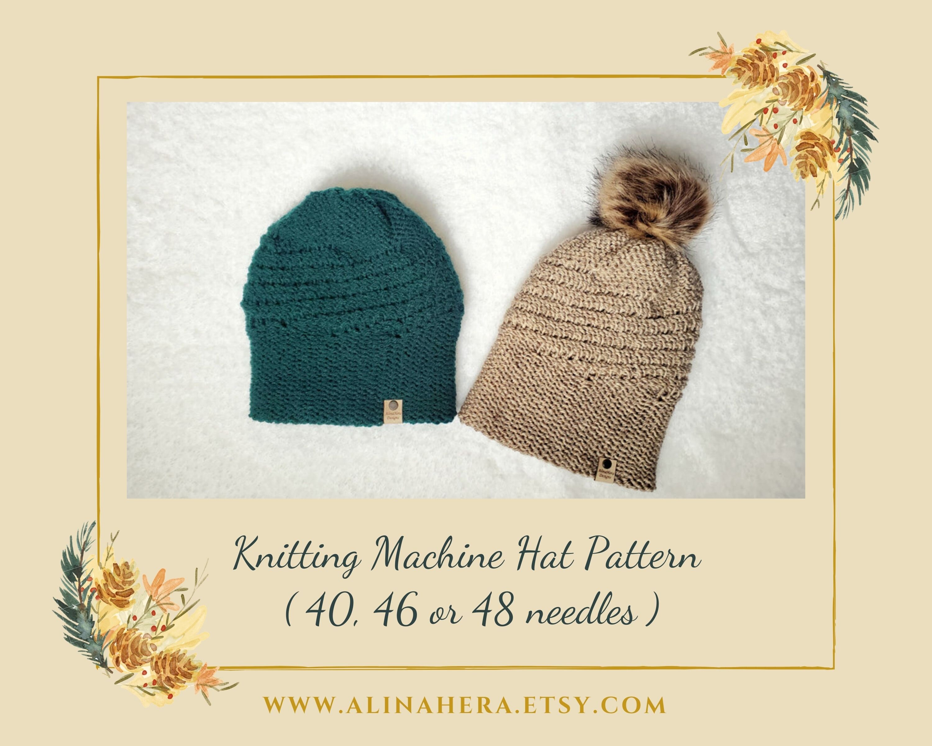 Machine Knit Pattern! Addi Spiral Hat Machine Knit Pattern/ Knitting ...