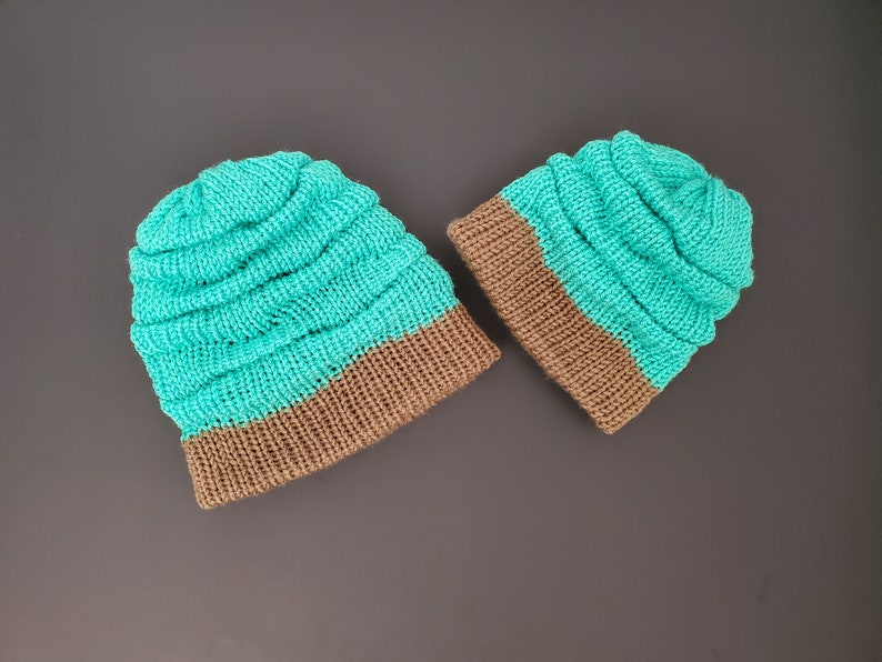 Christmas Tree Hat Machine Knit PATTERN / Cupcake Hat Knitting | Etsy