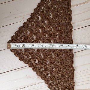 Crochet Bandana Kerchief, Sunday Crochet Kerchief, Church Veil for women, girls bandana headband headcover 画像 3