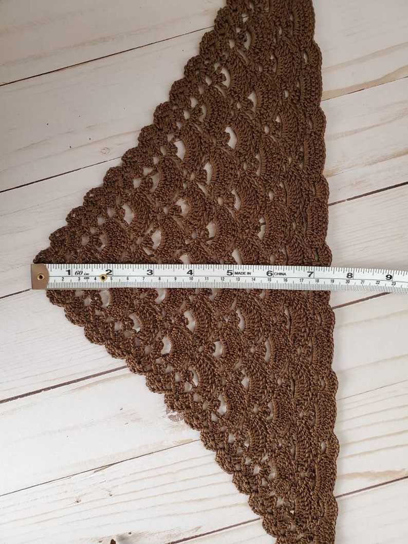 Crochet Bandana Kerchief, Sunday Crochet Kerchief, Church Veil for women, girls bandana headband headcover 画像 3