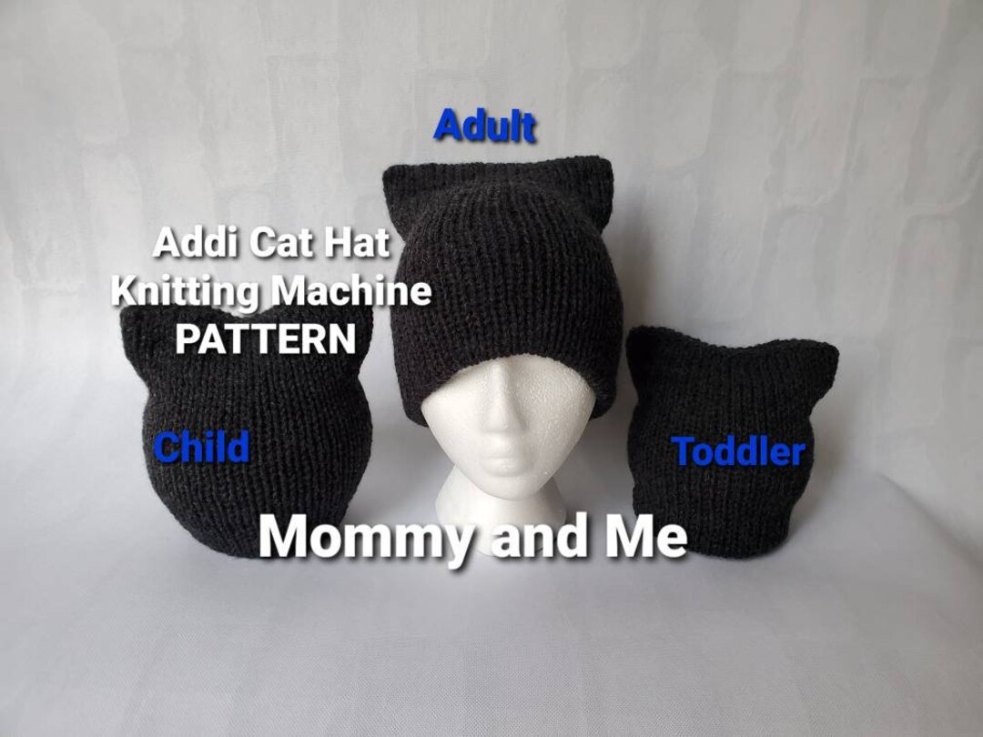 Addi Little Hearts Hat Machine Knit PATTERN Adult, Child, Newborn