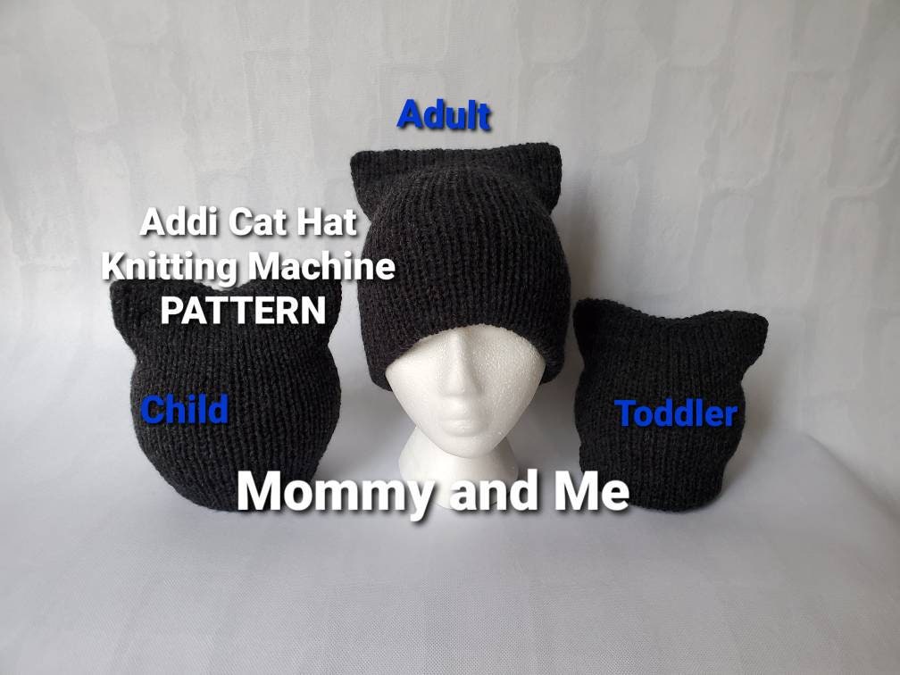 Loom Knit Mouse Hat And Cowl Set PDF PATTERN. Sized For Baby to Adult.