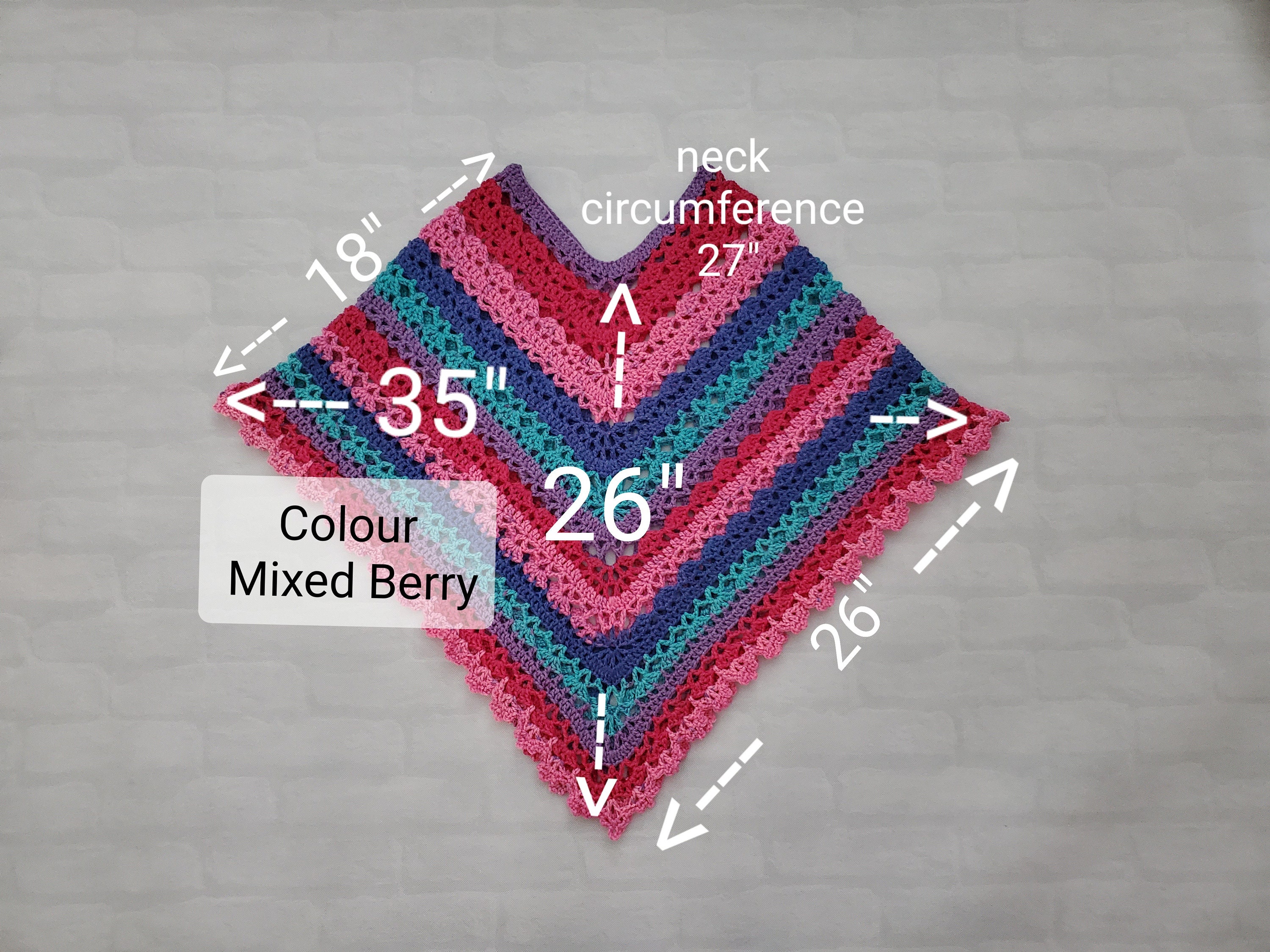 Poncho Crochet Pattern, Caron Cakes Lacy Poncho - Etsy Canada