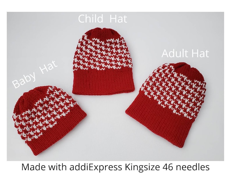 Addi Fair Isle Hat Machine Knit Pattern Only for 46 Needles | Mommy and ...