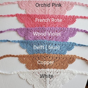 Crochet Bandana, Fan Kerchief Shawl Shawlette Pattern, Crochet Headcover, Crochet church veil pattern image 7