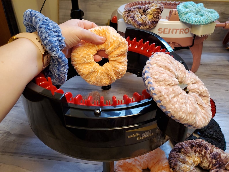 Addi Scrunchies Machine Knit Pattern Sentro Scrunchies Etsy Canada