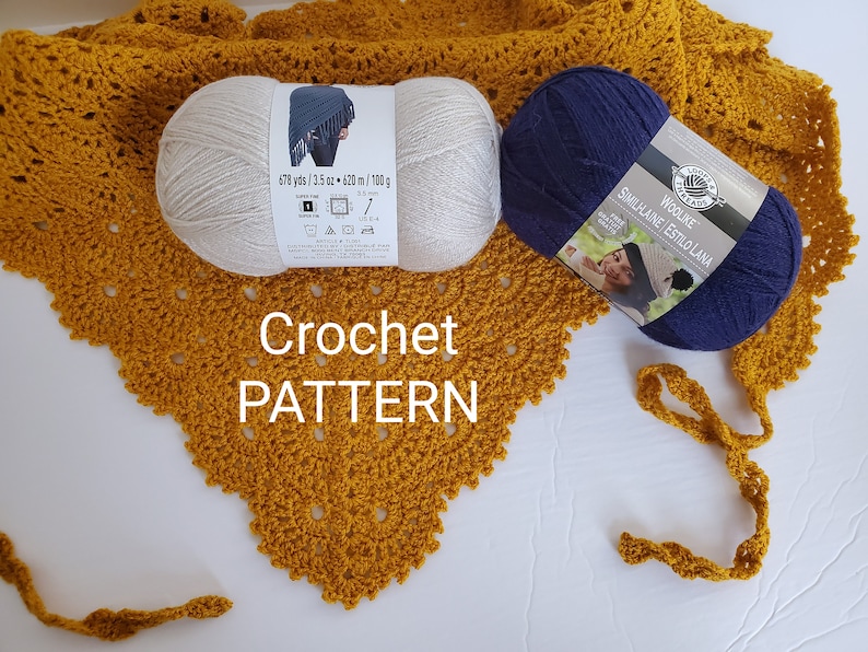 Crochet Bandana, Fan Kerchief Shawl Shawlette Pattern, Crochet Headcover, Crochet church veil pattern image 3