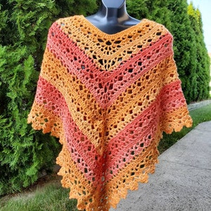 Poncho Crochet Pattern, Caron Cakes Lacy Poncho image 10