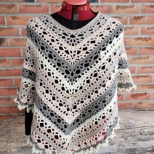 Poncho Crochet Pattern, Caron Cakes Lacy Poncho image 5