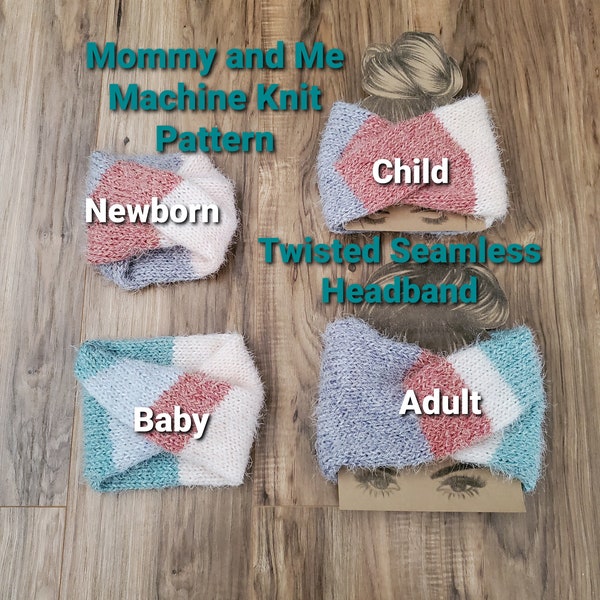 Toll gedrehtes Stirnband / Addi Twisted Stirnband Strickmuster / Sentro Strickmuster / Mommy and me Set