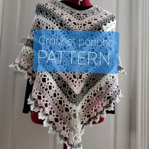 Poncho Crochet Pattern, Caron Cakes Lacy Poncho image 1