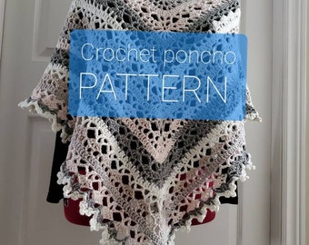 Poncho Crochet Pattern, Caron Cakes Lacy Poncho