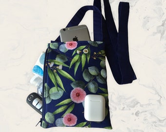 Walking bag, crossbody bag, cross body, cell phone bag, essentials bag, small carry bag