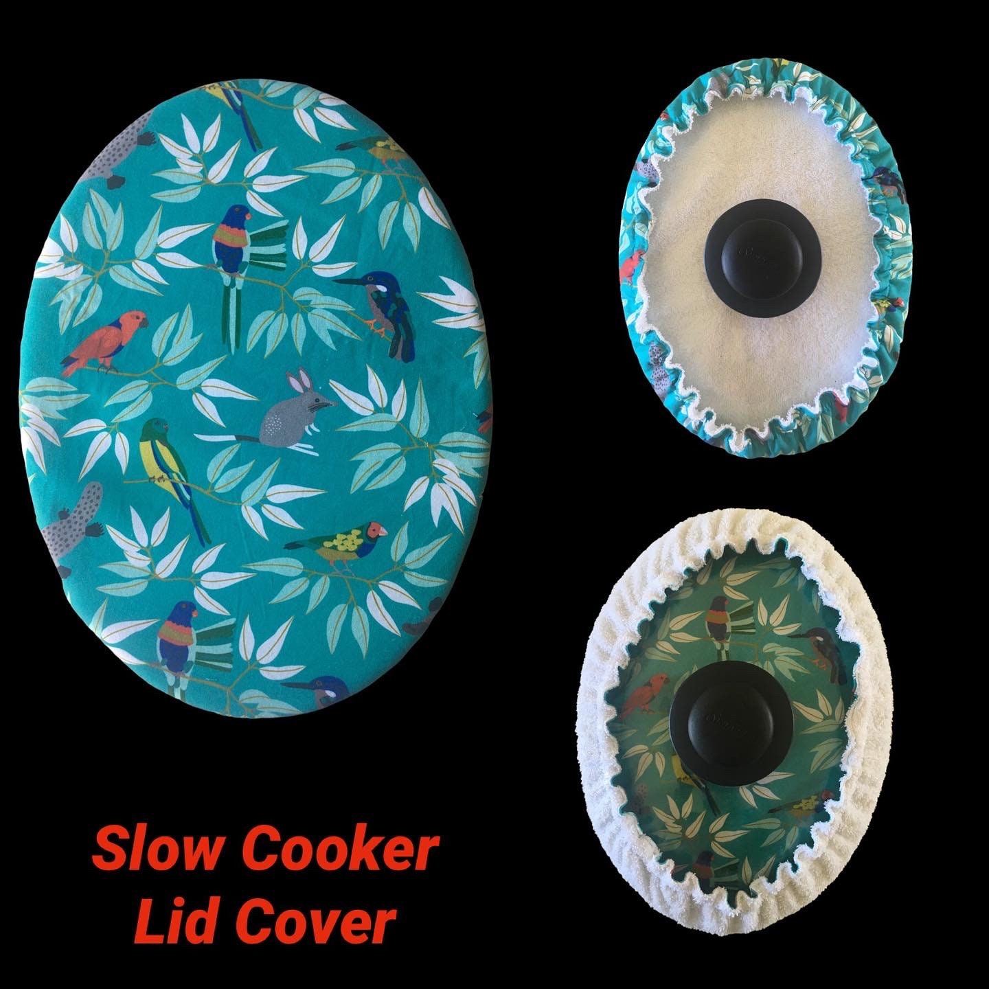 Slow Cooker Lid Cover, Large Oval Lid, Crock Pot, Fabric Lid Cover