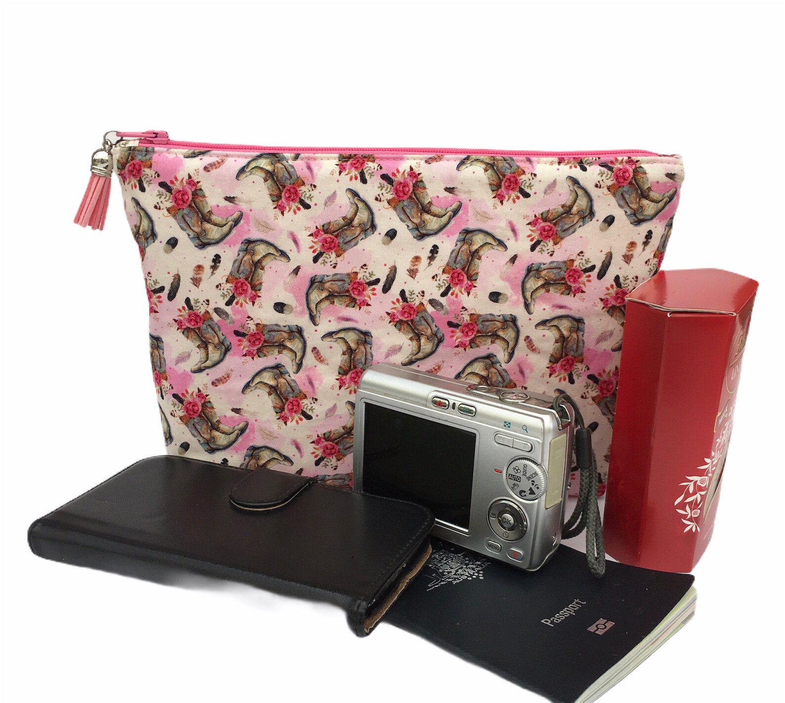 Makeup Bag Cowgirl Boots Cosmetic Bag Cosmetic Organiser Etsy