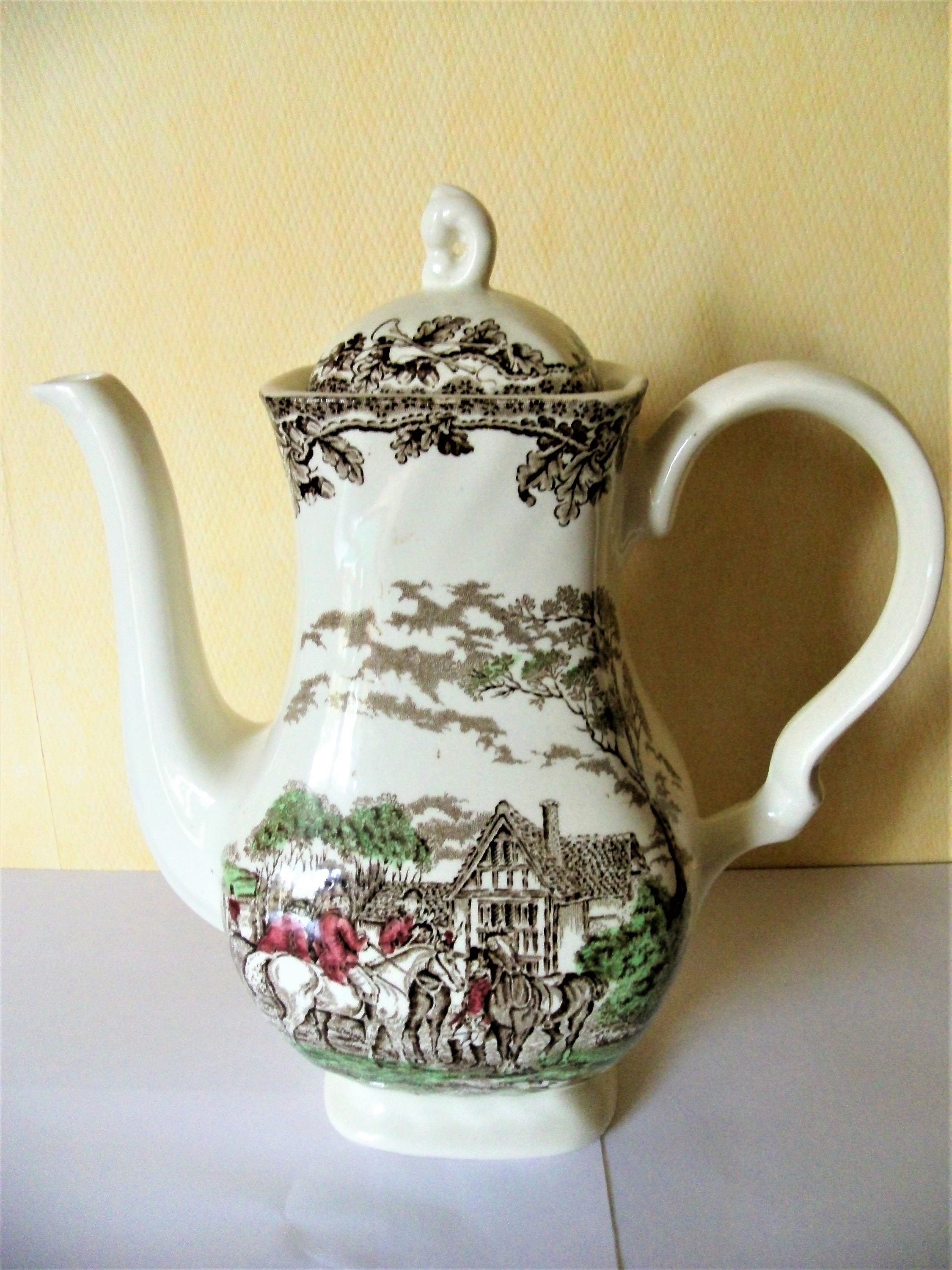 Vintage Cafetière Chasse Myotts Porcelaine, Cadeau Vintage, Cadeau Collectionneur, Cadeau Pour Papa,