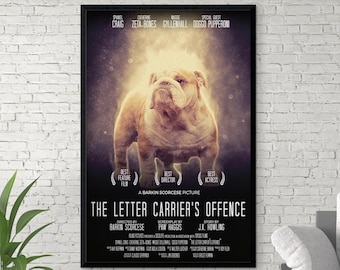 English Bulldog Picture Movie Poster | Printable Bulldog Wall Art | Digital File