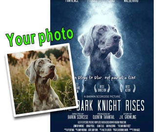 Personalized Dog Movie Poster Printable, Customized Pet Gift, Pet Portrait, PRINTABLE Digital File, Pet Memorial Gift, Dog Portrait