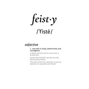 Feisty Word Definition Art Poster