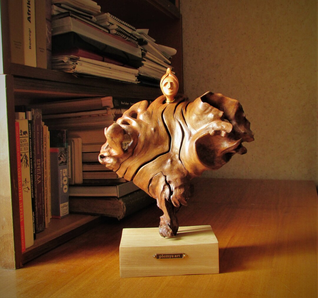 Abstract Driftwood Art for Office Desk Decorations. Nature Etsy