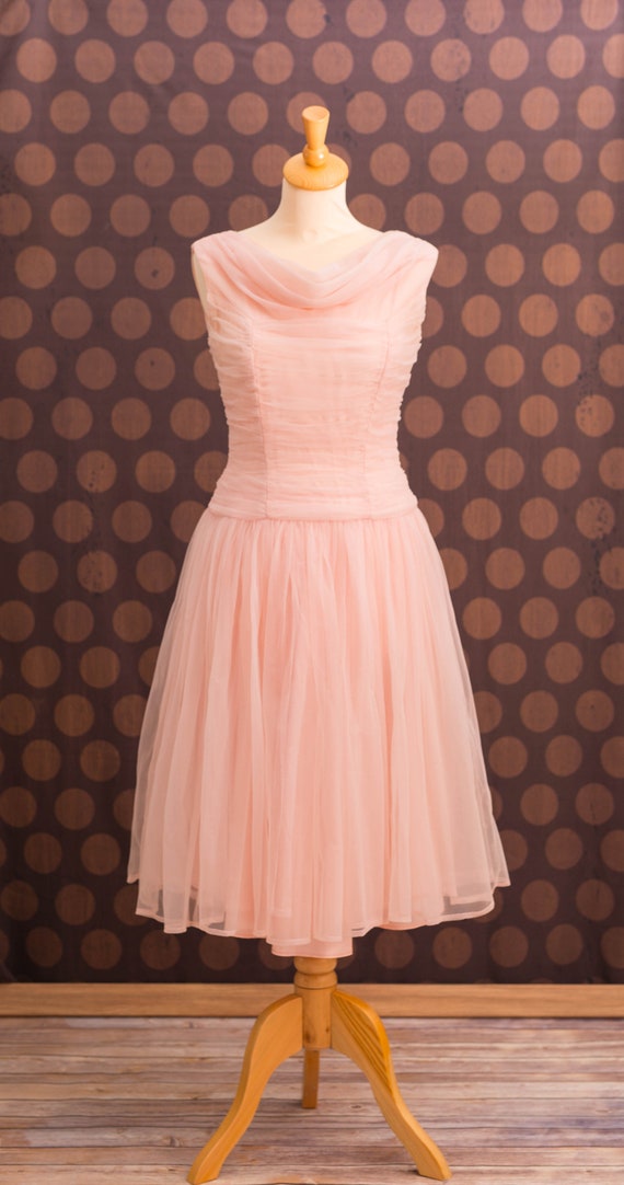 pale pink party dress
